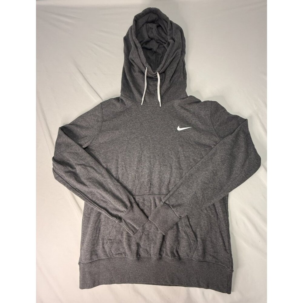 Nike Gray Pullover Hoodie with White Swoosh